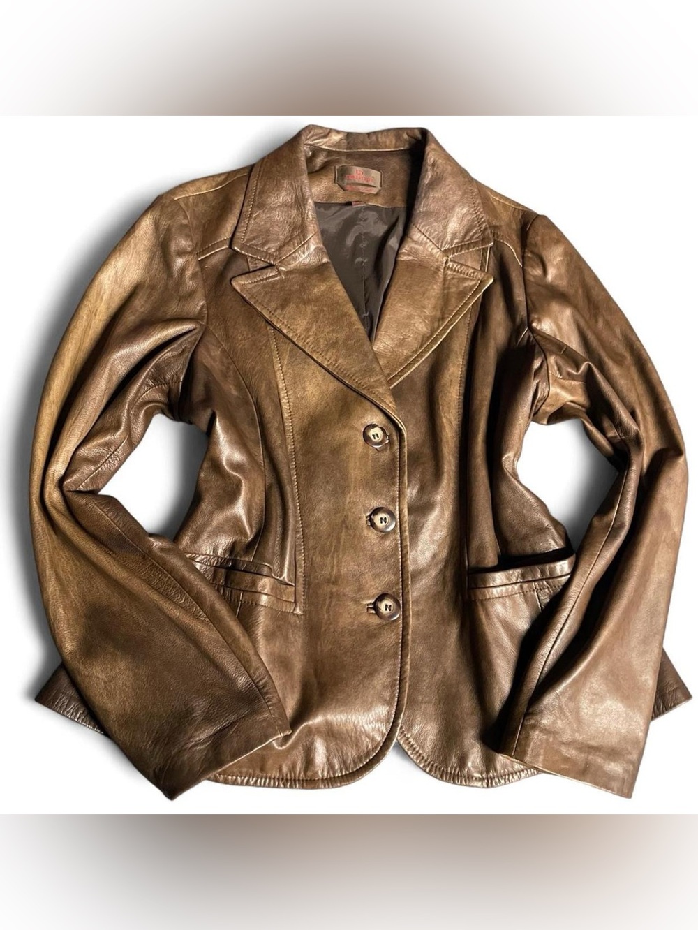 Women's Danier Brown Leather Blazer Jacket